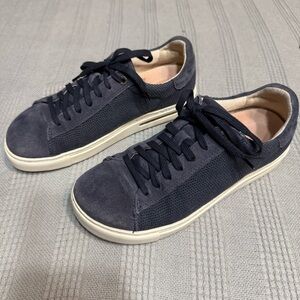 Birkenstock Bend Low Women 7 Men 5 Blue Suede Lace-up Low Top Casual Shoe EU 38
